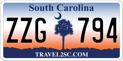 SC license plate ZZG794