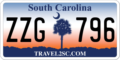 SC license plate ZZG796