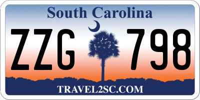 SC license plate ZZG798