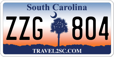 SC license plate ZZG804