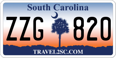 SC license plate ZZG820