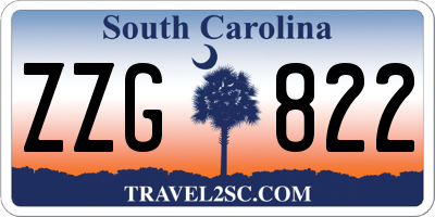 SC license plate ZZG822