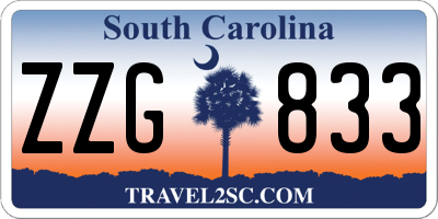 SC license plate ZZG833