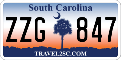 SC license plate ZZG847