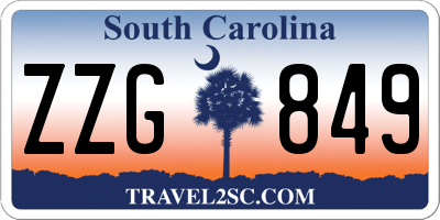 SC license plate ZZG849