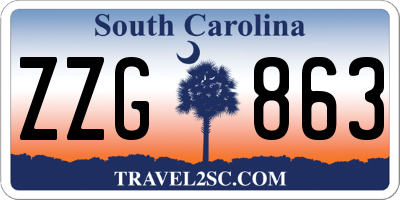 SC license plate ZZG863