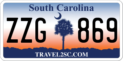 SC license plate ZZG869