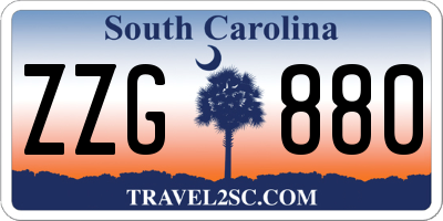 SC license plate ZZG880