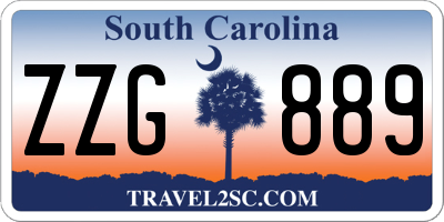 SC license plate ZZG889