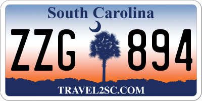 SC license plate ZZG894