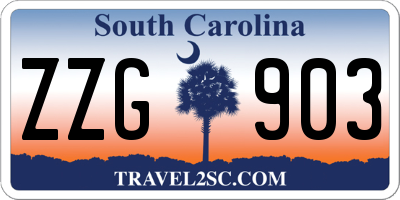 SC license plate ZZG903