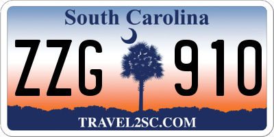 SC license plate ZZG910