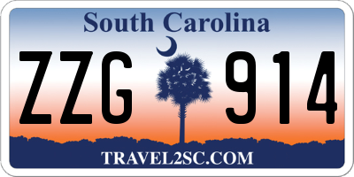 SC license plate ZZG914