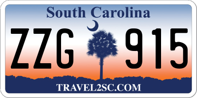 SC license plate ZZG915