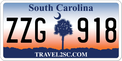 SC license plate ZZG918