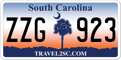 SC license plate ZZG923