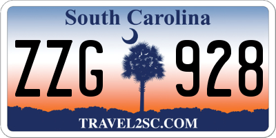 SC license plate ZZG928
