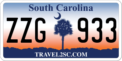 SC license plate ZZG933