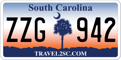 SC license plate ZZG942