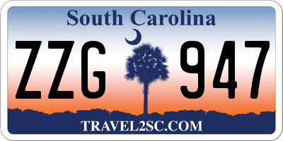 SC license plate ZZG947
