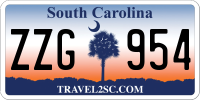 SC license plate ZZG954