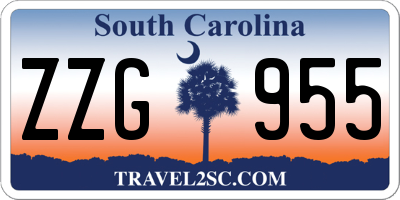 SC license plate ZZG955