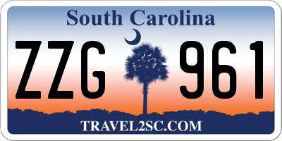SC license plate ZZG961