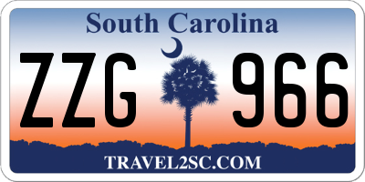 SC license plate ZZG966
