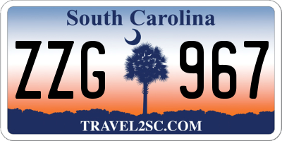 SC license plate ZZG967