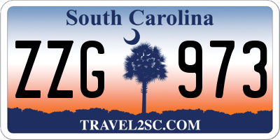 SC license plate ZZG973
