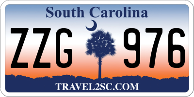 SC license plate ZZG976