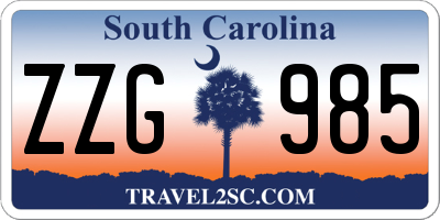 SC license plate ZZG985