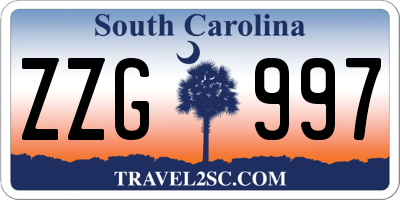 SC license plate ZZG997