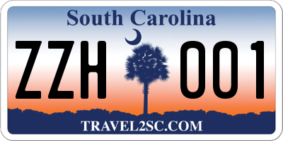 SC license plate ZZH001
