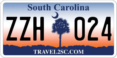 SC license plate ZZH024