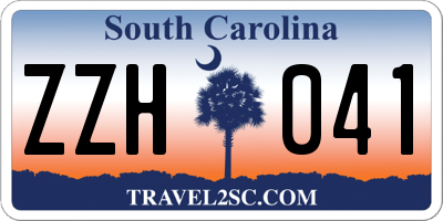 SC license plate ZZH041
