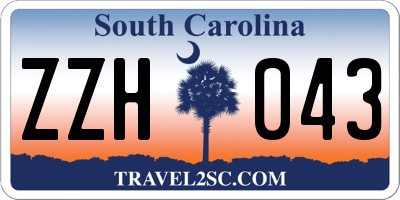SC license plate ZZH043