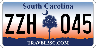 SC license plate ZZH045