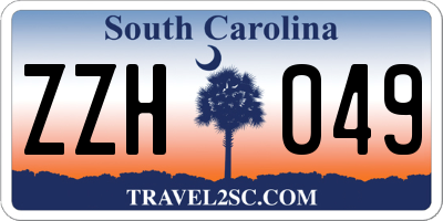 SC license plate ZZH049