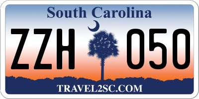 SC license plate ZZH050