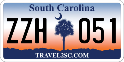 SC license plate ZZH051