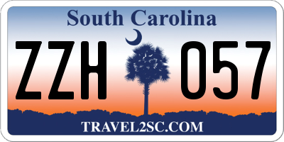 SC license plate ZZH057