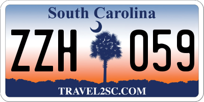 SC license plate ZZH059