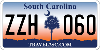 SC license plate ZZH060