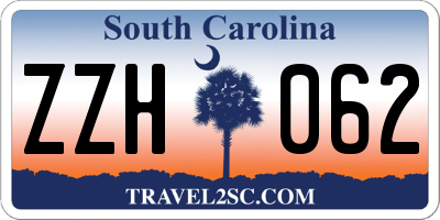 SC license plate ZZH062
