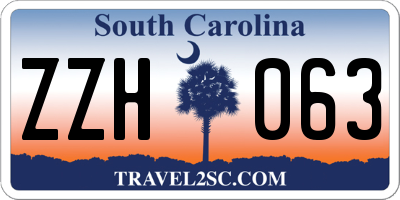 SC license plate ZZH063