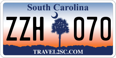 SC license plate ZZH070
