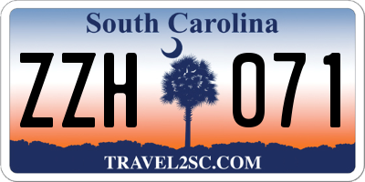 SC license plate ZZH071