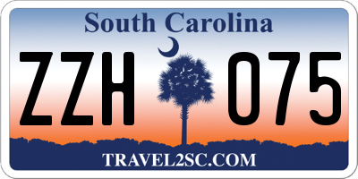 SC license plate ZZH075