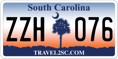 SC license plate ZZH076